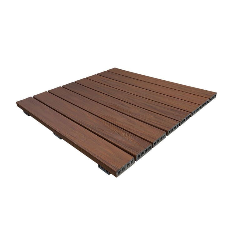 Placa de deck modular Linha Prime em madeira ecológica WPC