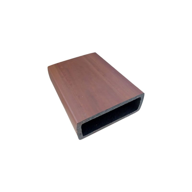 Perfil 153x60 do Deck Linha Prime na cor Ipê, régua reforçada em WPC