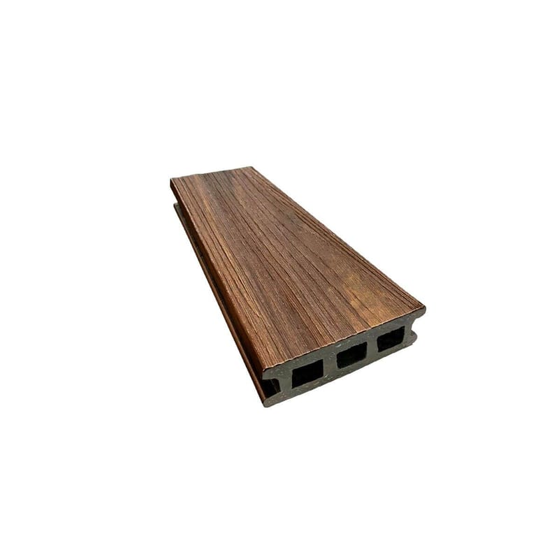 Perfil 90 do Deck Linha Prime, régua de madeira ecológica WPC com textura amadeirada