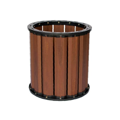 Cachepot grande em réguas de madeira ecológica WPC, acessórios Linha Prime